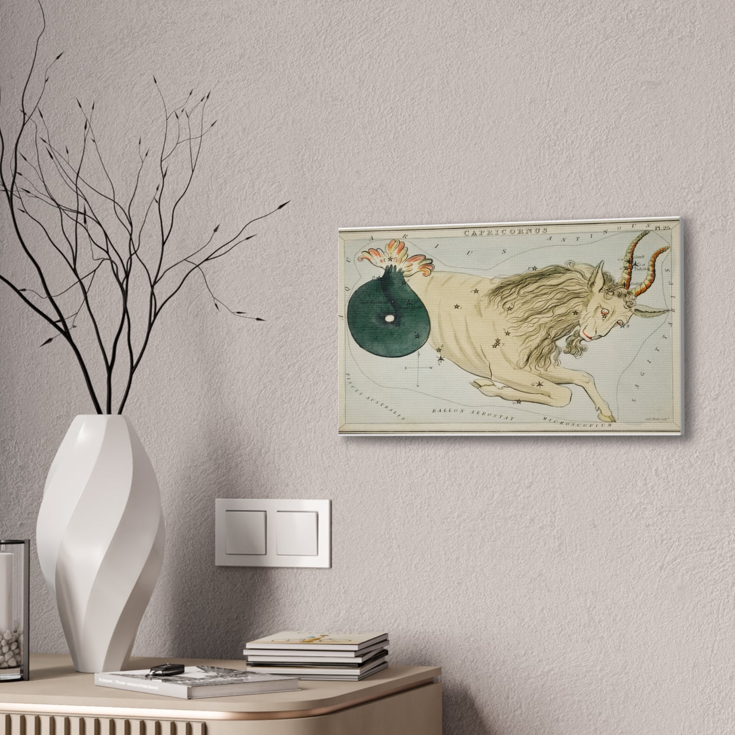 Capricorn Constellation Canvas Print - Zodiac Wall Art for Astrology Lovers