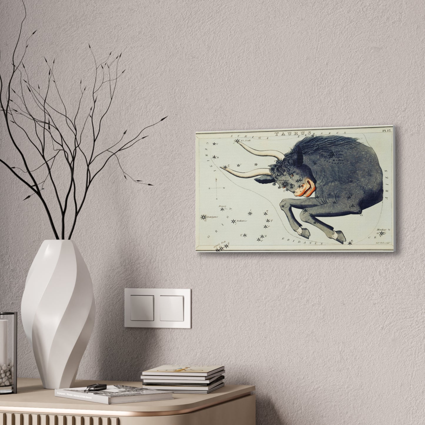 Taurus Zodiac Canvas Print - Astrological Wall Art for Astrology Lovers