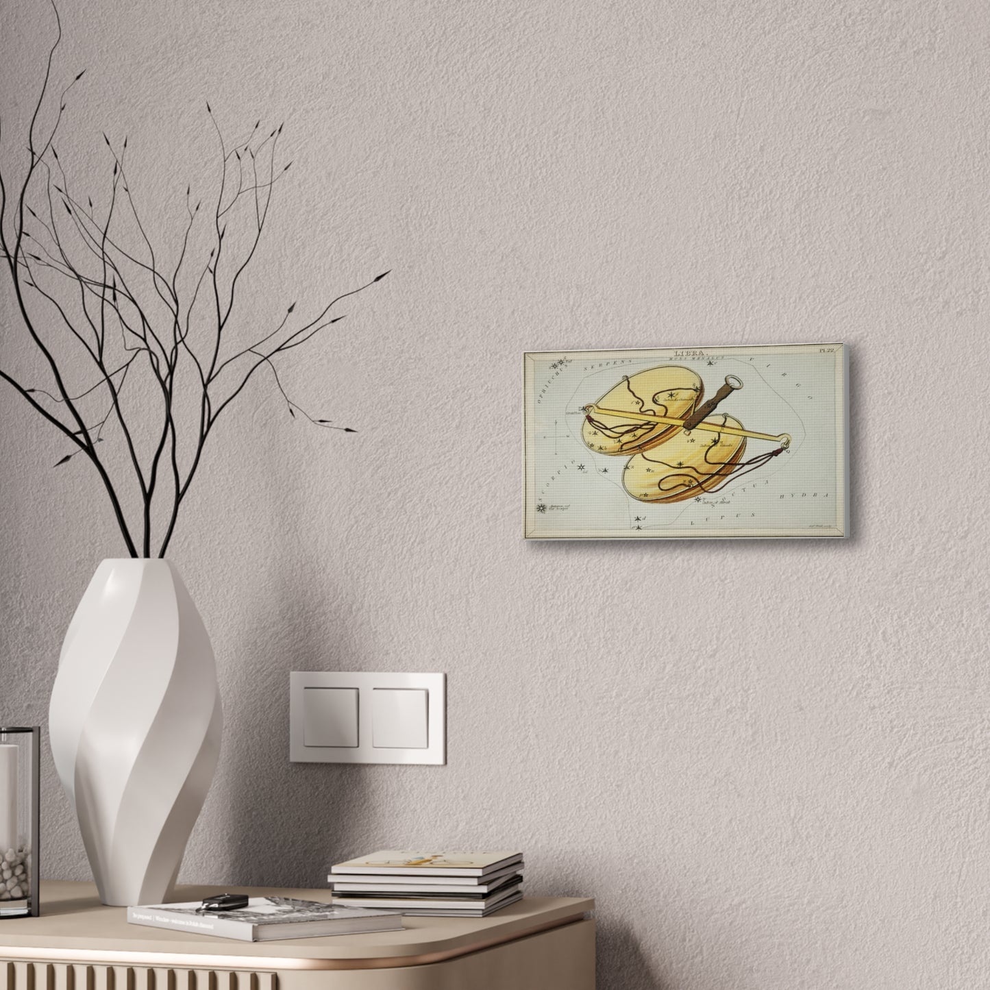 Astrological Canvas Art - Libra Zodiac Design