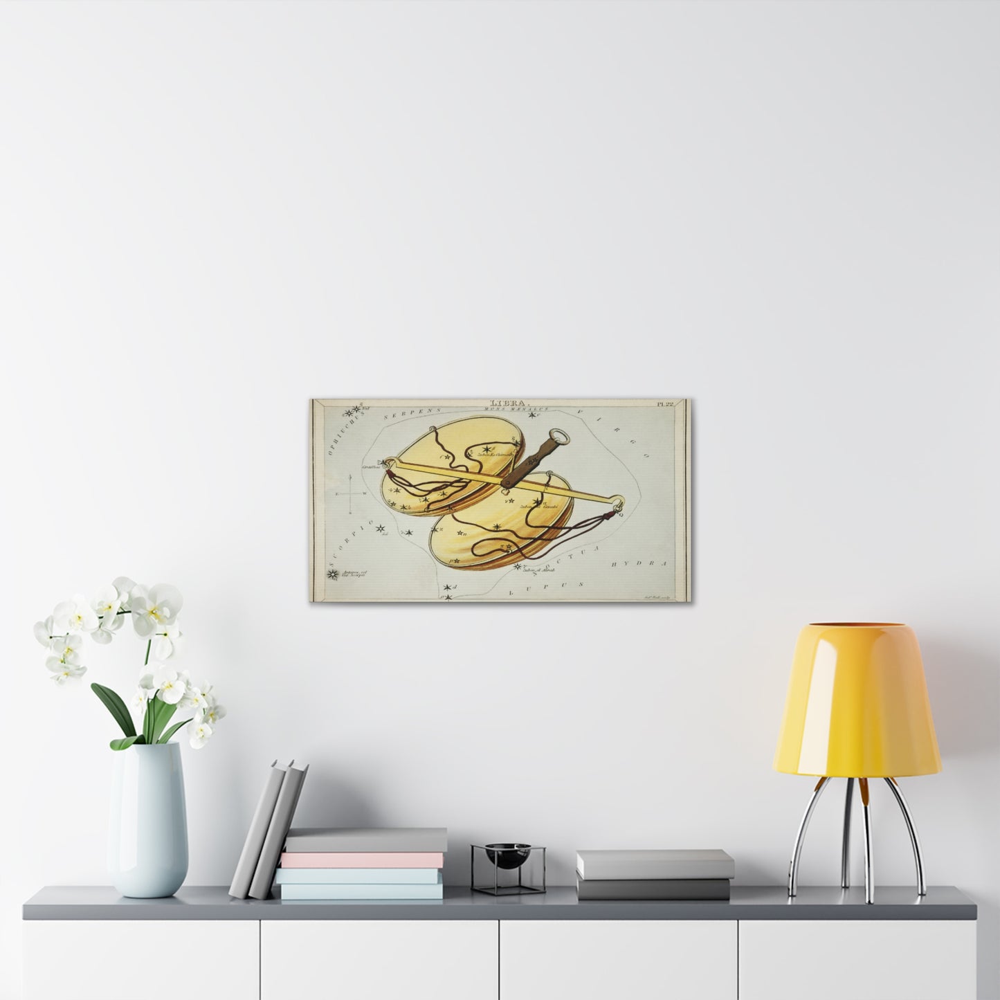 Astrological Canvas Art - Libra Zodiac Design