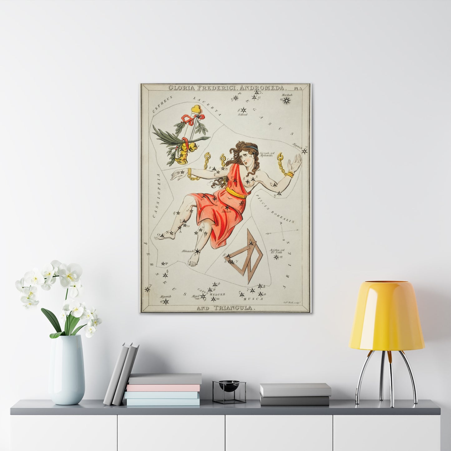 Astrological Canvas Art Print - Andromeda Constellation Wall Decor