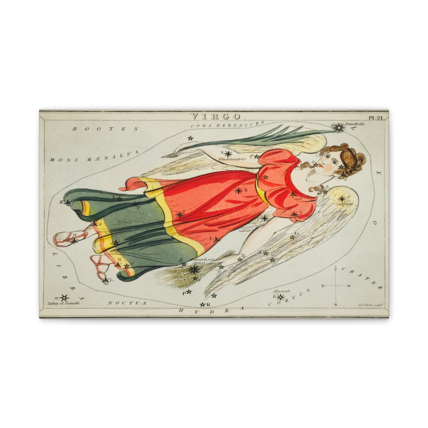 Virgo Astrology canvas wall art 20 x 12