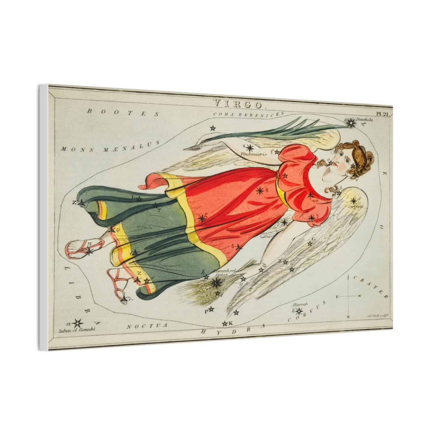 Virgo Astrology canvas wall art 20 x 12