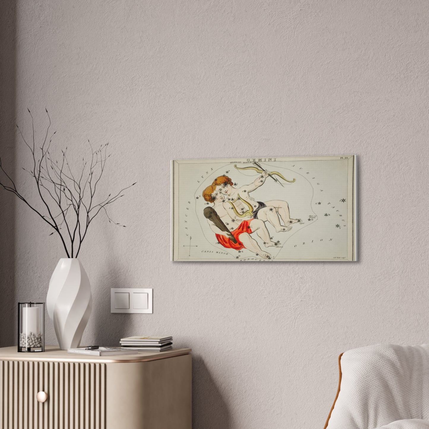 Gemini Constellation Canvas Wall Art