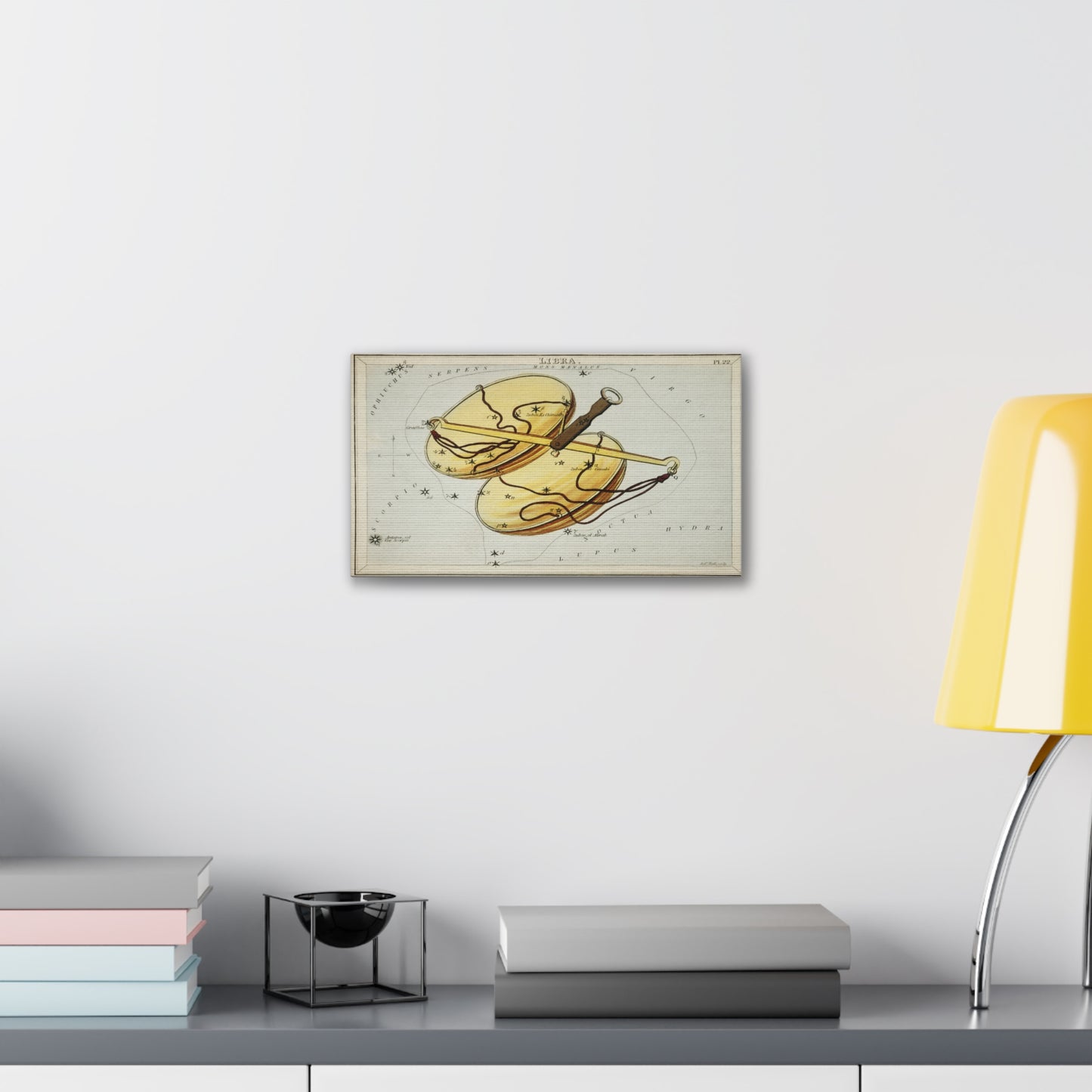 Astrological Canvas Art - Libra Zodiac Design