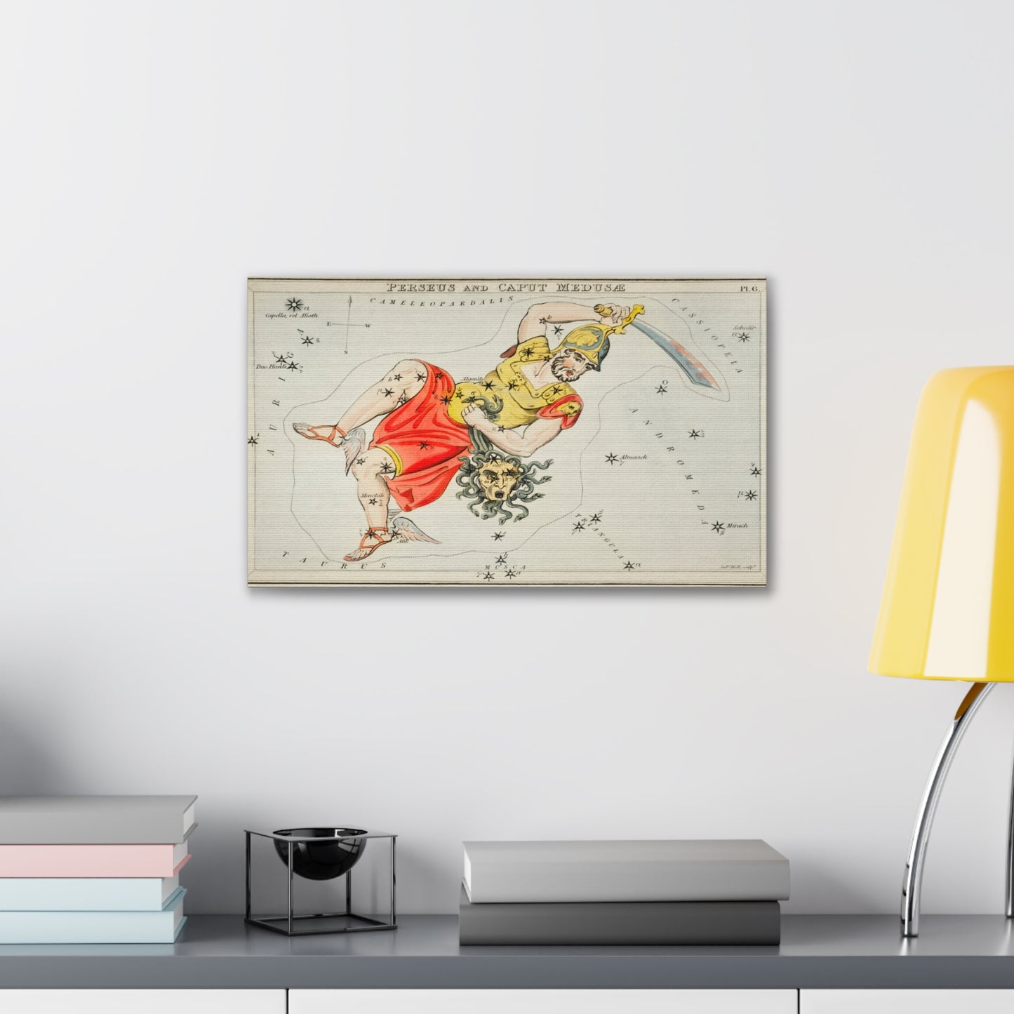 Perseus Constellation Canvas Art - Mythical Hero Wall Decor