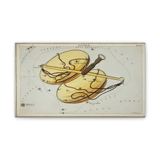 Astrological Canvas Art - Libra Zodiac Design