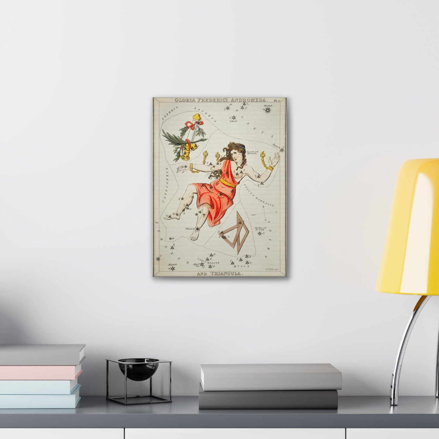 Astrological Canvas Art Print - Andromeda Constellation Wall Decor