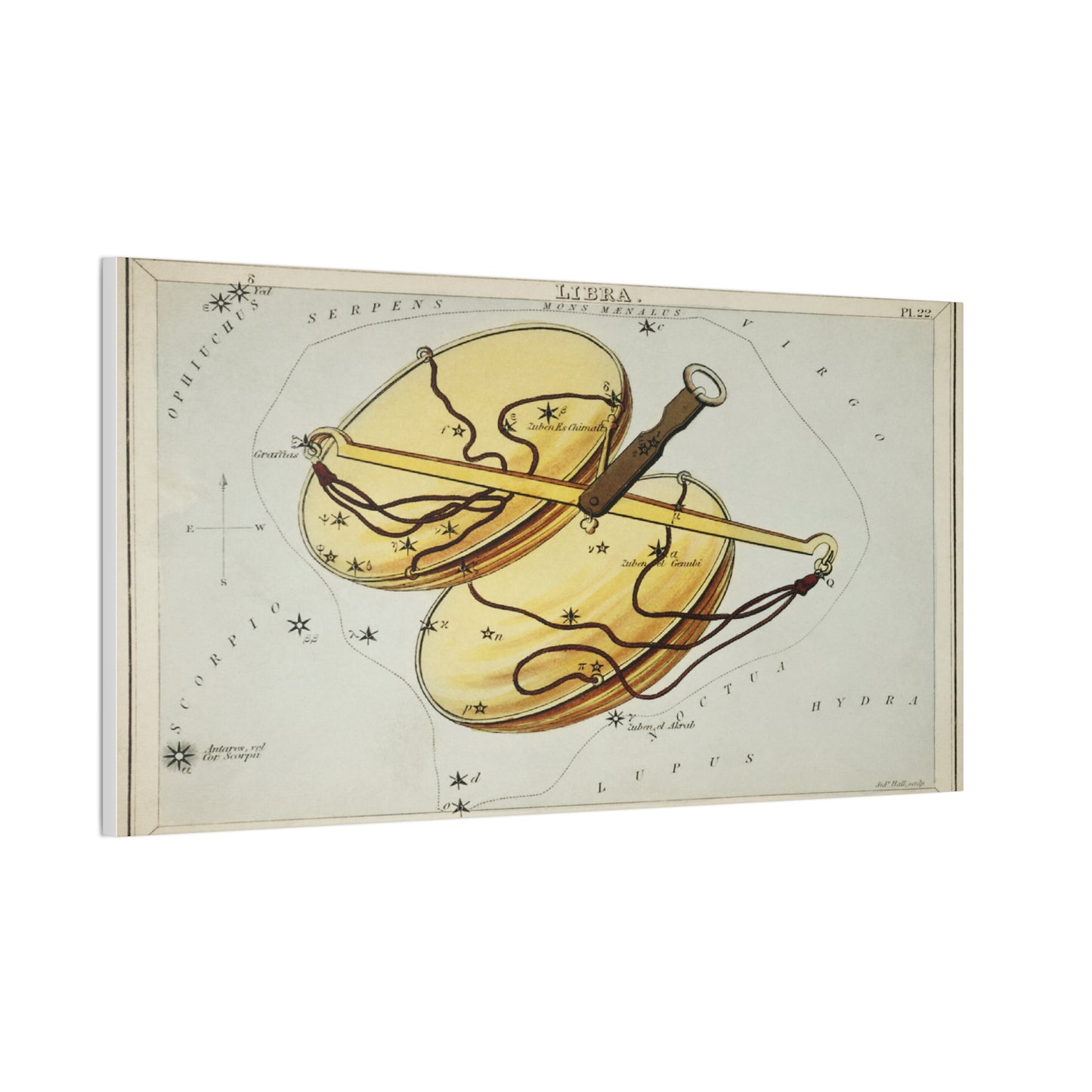 Astrological Canvas Art - Libra Zodiac Design