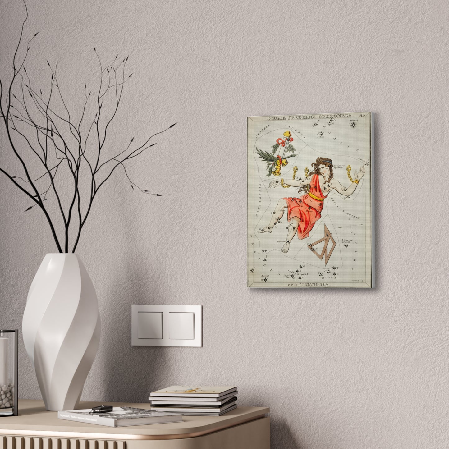 Astrological Canvas Art Print - Andromeda Constellation Wall Decor