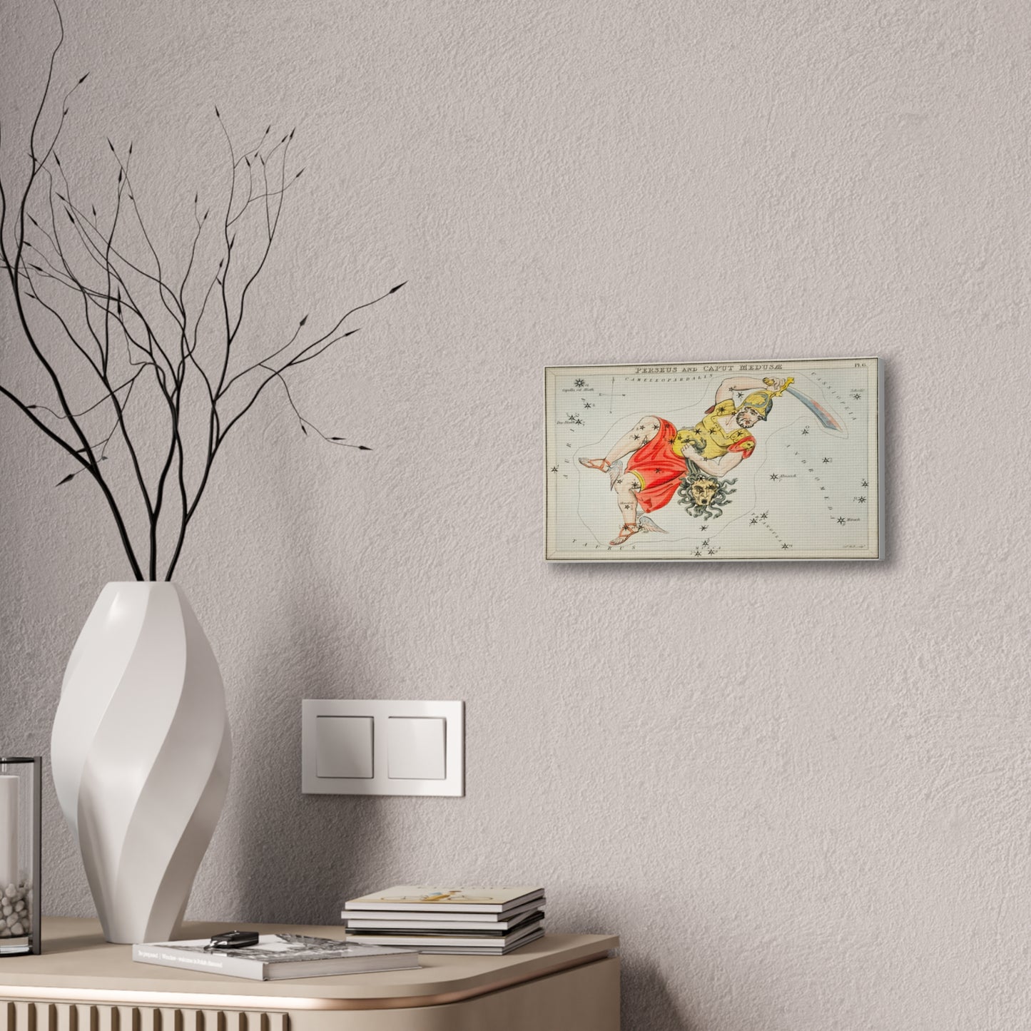 Perseus Constellation Canvas Art - Mythical Hero Wall Decor
